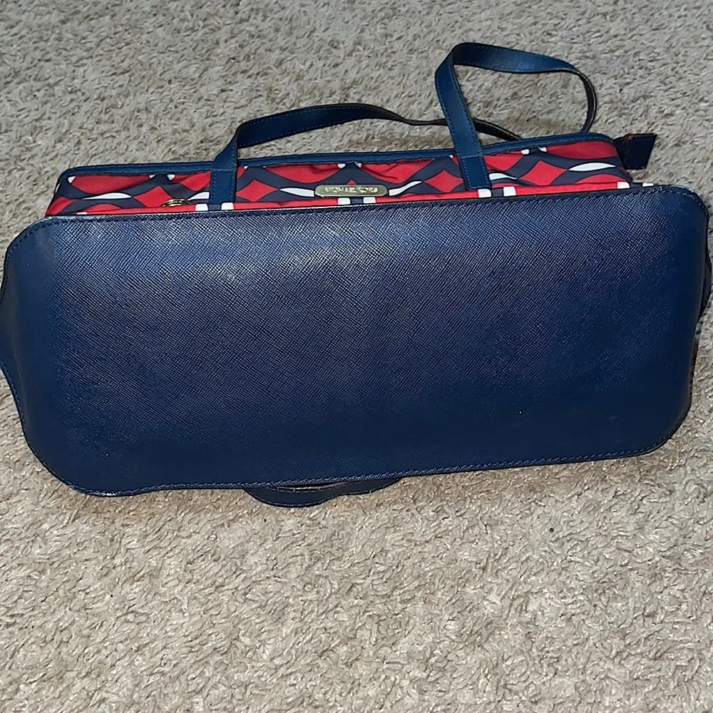 Michael Kors Kempton Nylon small red/blue tote shoulder bag - Picture 11 of 17